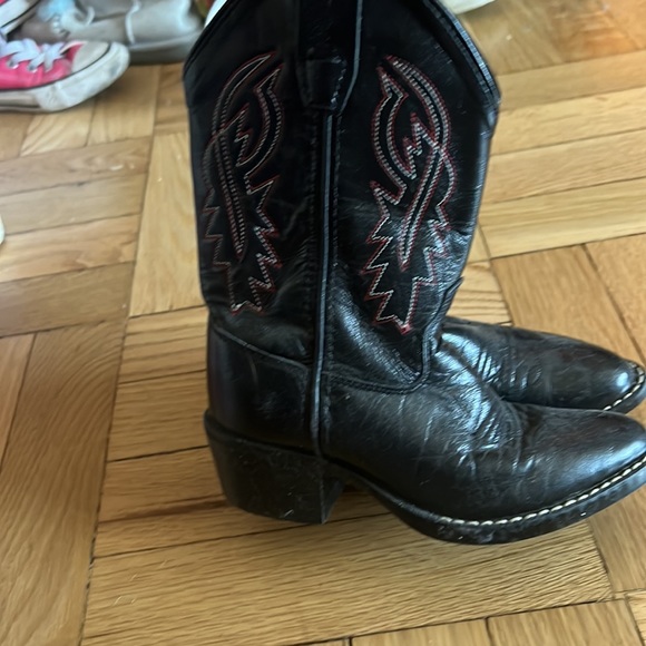 Old west leather cowboy boots size 100 (us 4) - Picture 5 of 7